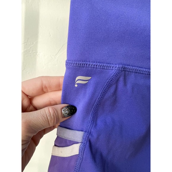 FABLETICS Women's Purple High Rise Mess Side Pockets 7/8 Length Leggings sz XS - Picture 6 of 8